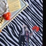 Zebra Desen Üzerine Moda Figürlü Amerikan Servis Modern Tasarım - 4'lü 30x50 cm - Görsel 2