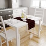 Kırmızı-Siyah Kare Runner 140x45CM - Görsel 4