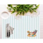 Tom And Jerry Striped Kumaş Amerikan Servis 4'lü Set 35X50CM - Görsel 3