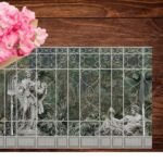 Mitolojik Bahçe Temalı Mitolojik Bahçe Desenli – 4’lü  Amerikan Servis (30x50 cm) - Görsel 3