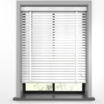 50 mm Hasır Dokulu Beyaz Kumaş Jaluzi - Görsel 9