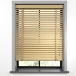 50 mm Hasır Koyu Krem Kumaş Jaluzi - Görsel 9