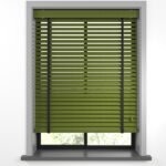 50 mm Hasır Yeşil Kumaş Jaluzi - Görsel 2