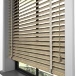 50 mm Hasır Antrasit Şeritli Kahve Kumaş Jaluzi - Görsel 8