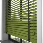 50 mm Hasır Yeşil Kumaş Jaluzi - Görsel 3