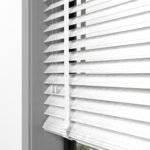 50 mm Hasır Dokulu Beyaz Kumaş Jaluzi - Görsel 7