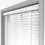 50 mm Hasır Dokulu Beyaz Kumaş Jaluzi - Görsel 6