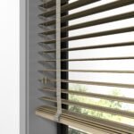 50 mm Hasır Antrasit Şeritli Kahve Kumaş Jaluzi - Görsel 5