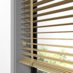 50 mm Hasır Koyu Krem Kumaş Jaluzi - Görsel 6