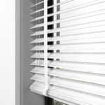 50 mm Hasır Dokulu Beyaz Kumaş Jaluzi - Görsel 4