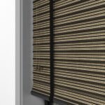 50 mm Hasır Krem Şeritli Siyah Kumaş Jaluzi - Görsel 3