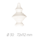 Rustik Perde Borusu 30 mm - Kemik - Rengi - Vezir - Görsel 2