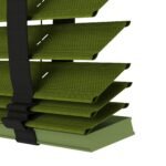 50 mm Hasır Yeşil Kumaş Jaluzi