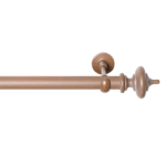 Rustik Perde Borusu 30 mm - Açık Kahve - Krem Eskitme - Topaç