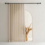 Bej Mat Keten Desen Tül Perde | Calvora - Görsel 6