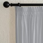 Koyu Gri İpek Dokulu Tül Perde | Calma - Görsel 2