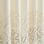 Ekru Yaprak Nakış Desen Fon Perde | Silva - Görsel 3