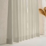 Krem Foldet Keten Desen Tül Perde | Calvora - Görsel 2