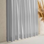 Koyu Gri İpek Dokulu Tül Perde | Calma - Görsel 3