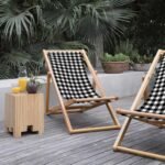 Black - White Katlanabilir Şezlong - SZL18