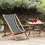 Black - White Katlanabilir Şezlong - SZL18 - Görsel 7