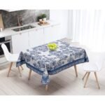 Blue Flowers Masa Örtüsü 160x220cm - Görsel 3
