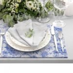 Blue Garden Kumaş Amerikan Servis 4'lü Set