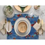 Blue Superman Kumaş Amerikan Servis 4'lü Set 35X50CM