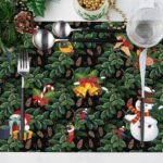 Çam Kozalağı Kumaş Amerikan Servis 4'lü Set 35X50CM - Görsel 2