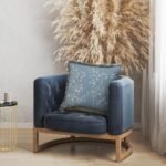 Çiçek Tasarımlı Mavi Yastık - EY314 - Görsel 4