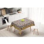 Colorful Flowers Masa Örtüsü 160x220CM - Görsel 2