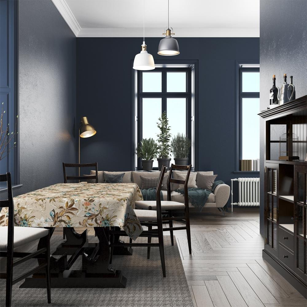 Colorful Leaves And Flowers Masa Örtüsü 160x220CM - Görsel 2