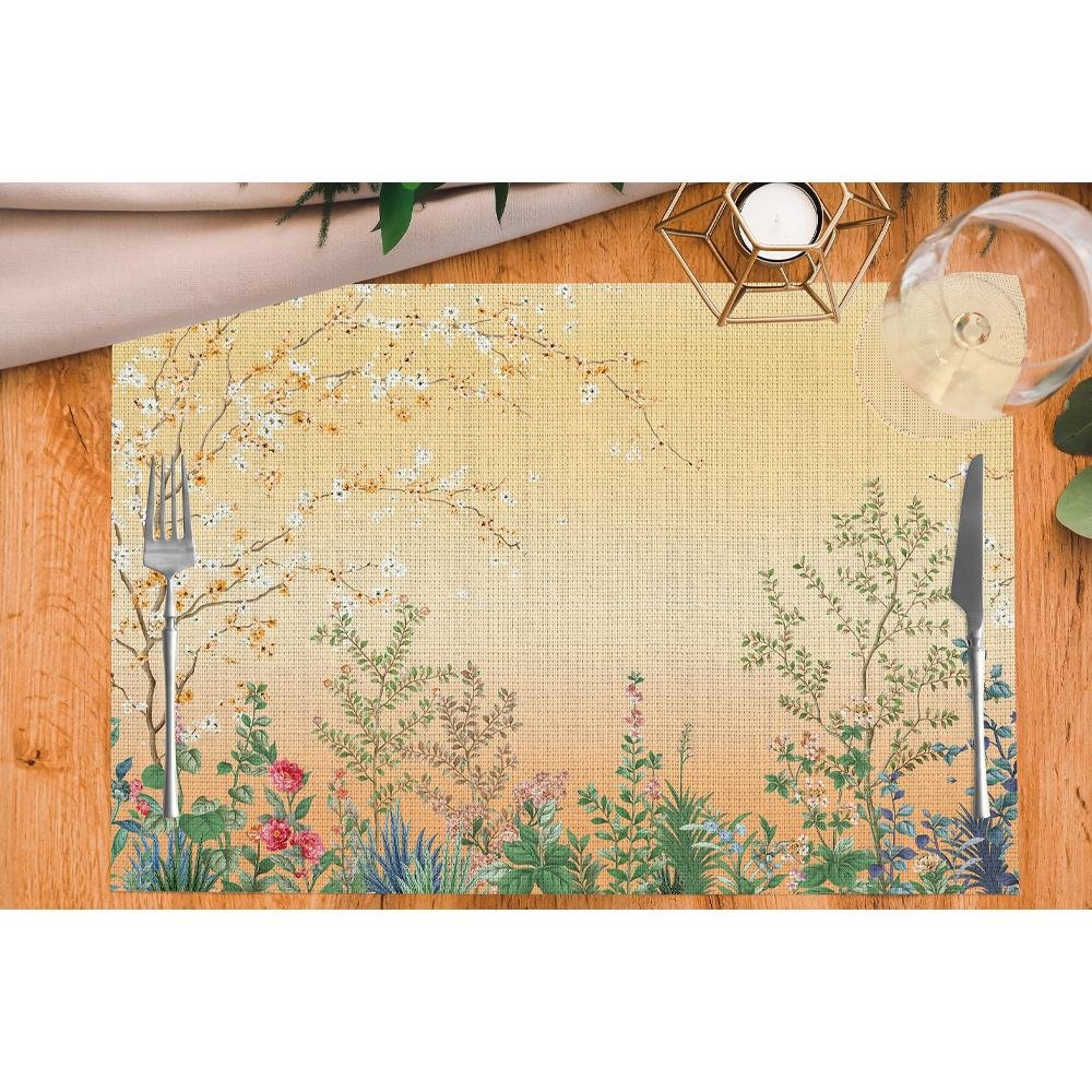 Colorful Mini Flowers Kumaş Amerikan Servis 4'lü Set 35X50CM - Görsel 2