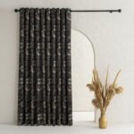 Siyah Vintage Otantik Desen Fon Perde | Evia - Görsel 2