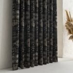 Siyah Vintage Otantik Desen Fon Perde | Evia - Görsel 3