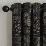 Siyah Vintage Otantik Desen Fon Perde | Evia - Görsel 7