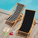 Gri Kareli Katlanabilir Şezlong - SZL21 - Görsel 4