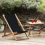 Gri Kareli Katlanabilir Şezlong - SZL21 - Görsel 8