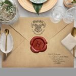 Harry Potter Letter Kumaş Amerikan Servis 4'lü Set 35X50CM - Görsel 2