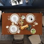 Kahverengi Masa Örtüsü 160x220CM - Görsel 4