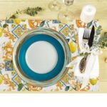 Limon Tasarımlı Kumaş Amerikan Servis 4'lü Set 35X50CM - Görsel 3