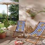 Mavi Çizgili Katlanabilir Şezlong - SZL05 - Görsel 2