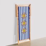 Mavi Çizgili Katlanabilir Şezlong - SZL05 - Görsel 8