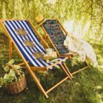 Mavi Çizgili Katlanabilir Şezlong - SZL05 - Görsel 9