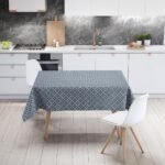 Mavi Geometrik Masa Örtüsü 160x220CM