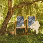 Mavi Geometrik Şezlong - SZL313