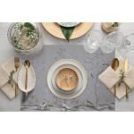 Mini Çiçek Tasarımlı Kumaş Amerikan Servis 4'lü Set 35X50CM