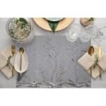 Mini Çiçek Tasarımlı Kumaş Amerikan Servis 4'lü Set 35X50CM - Görsel 3