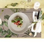 Modern Geometrik Kumaş Amerikan Servis 4'lü Set 35X50CM - Görsel 2