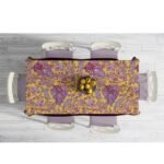 Mor Damask Desen Masa Örtüsü 160x220CM